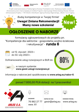 Miniaturka artykułu Ogłoszenie o naborze formularzy zgłoszeniowych projektu pn. „Kompetencje dla sektorów – gospodarka wodno-ściekowa i rekultywacja” – RUNDA NR 6