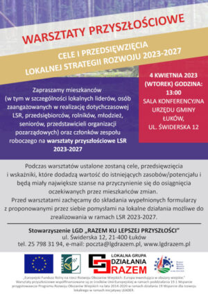 Miniaturka artykułu Zaproszenie LGD – WARSZTATY PRZYSZŁOŚCIOWE