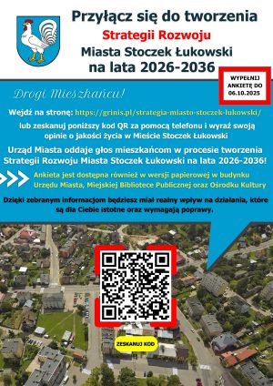 Miniaturka artykułu Przypominamy i zachęcamy do wypełnienia ankiety do Strategii Rozwoju Miasta Stoczek Łukowski na lata 2026 – 2036