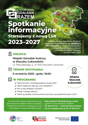 Miniaturka artykułu Zapraszamy na VIII spotkanie informacyjne z cyklu „Startujemy z nową LSR 2023–2027”