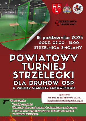 Miniaturka artykułu Powiatowy Turniej Strzelecki o Puchar Starosty Łukowskiego dla druhów OSP