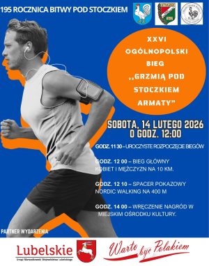 Miniaturka artykułu Zapraszamy na XXVI Ogólnopolski Bieg „Grzmią pod Stoczkiem armaty” – 14 luty 2026 rok